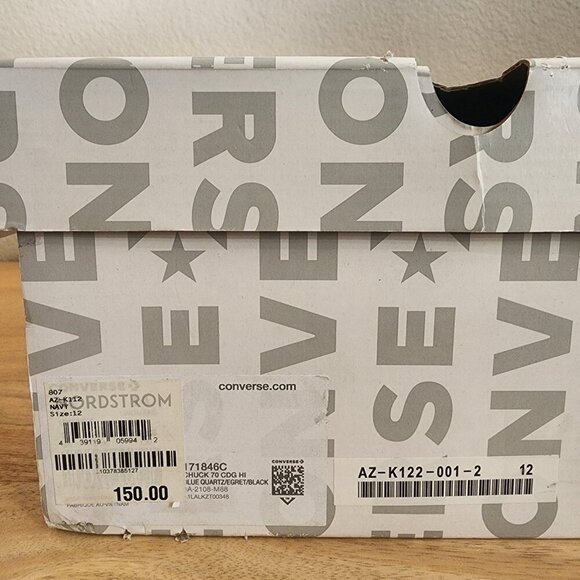 Converse CDG PLAY Chuck 70 Shoes Mens Size 12 Black Low Top Canvas 150206C main image 6